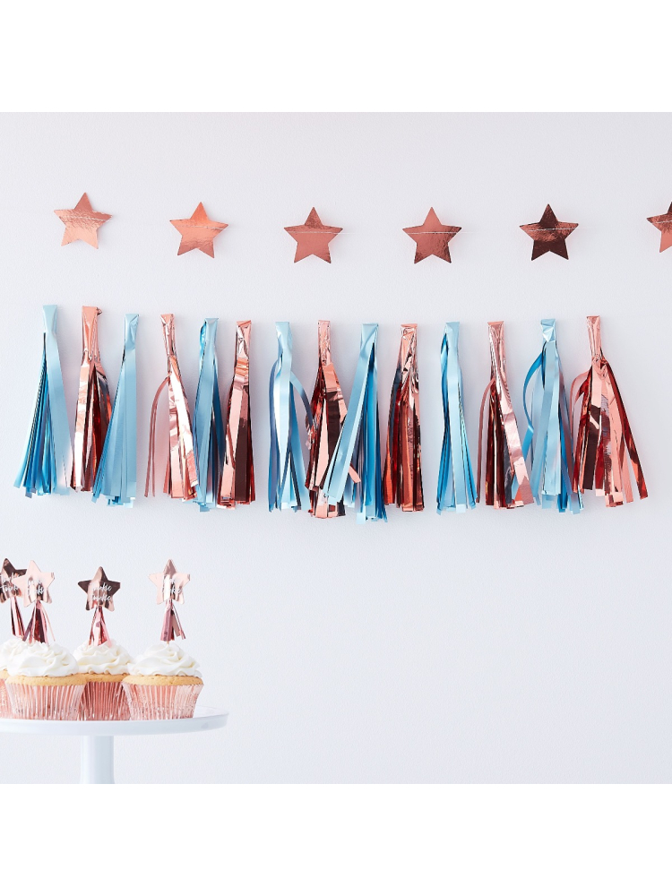 Ginger Ray TW-810 Twinkle Twinkle Blauwe Tasselslinger main product photo