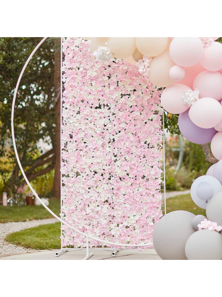 Ginger Ray PAMA-100 Roze & Witte Bloemen Backdrop main product photo