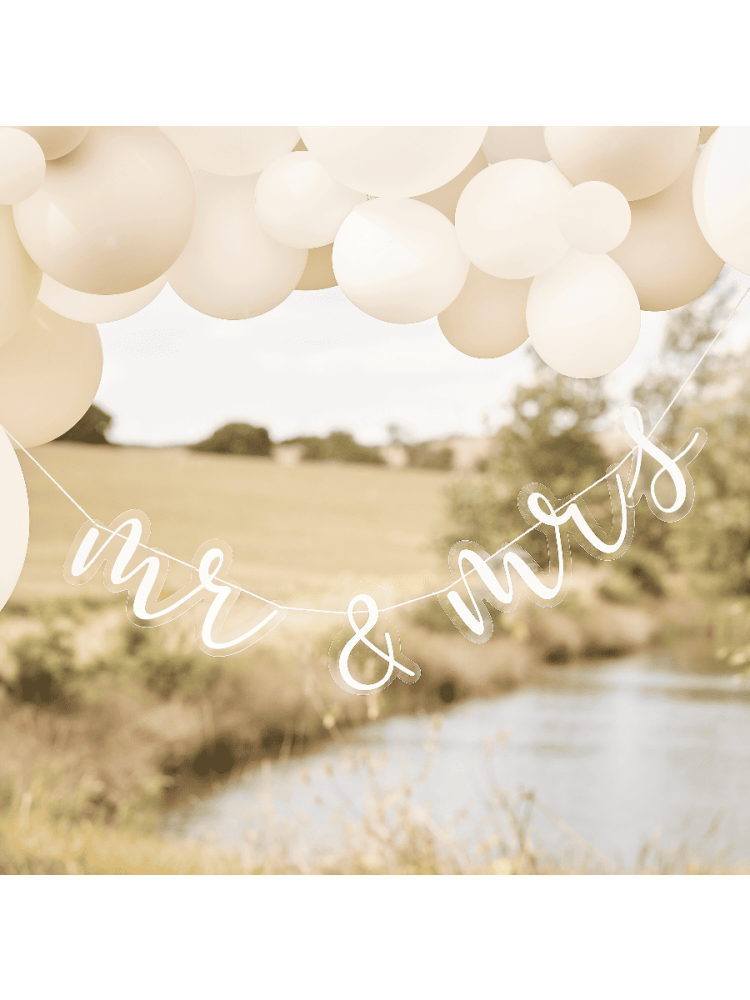 Ginger Ray PAMA-103 Mr & Mrs Acryl Bruiloft Slinger main product photo