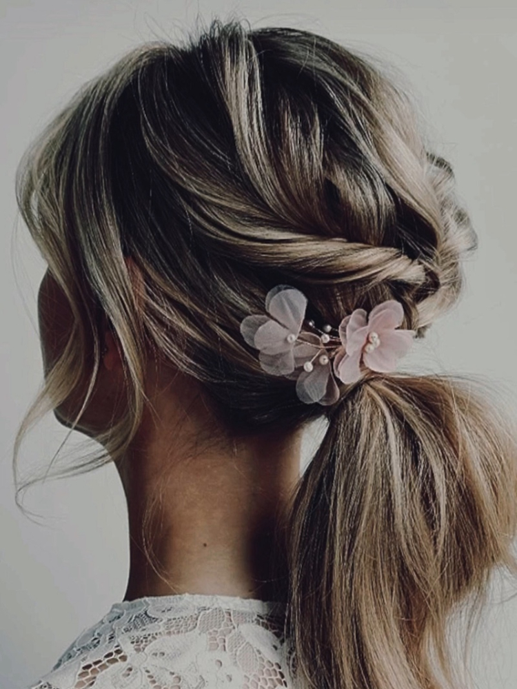 Sally Jane Bridal Rose Haarspelden Zilver main product photo