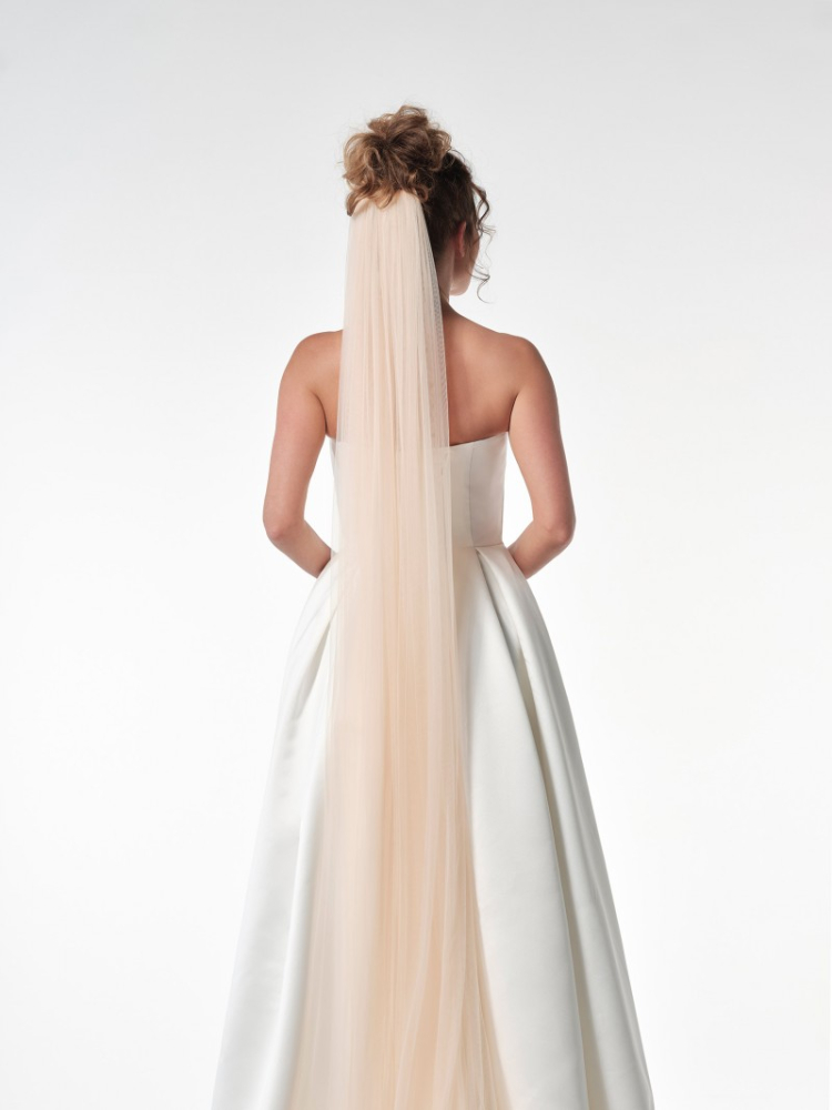 Poirier Sluier S12-300-1-SOFT-Peach - 300 cm main product photo