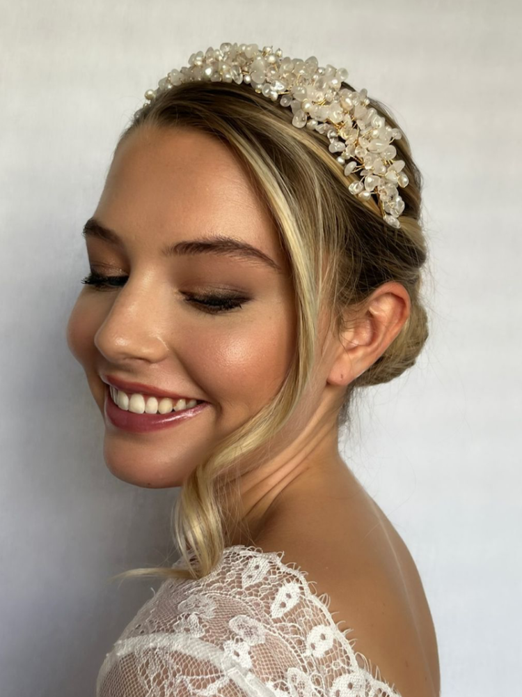 Sally Jane Bridal Selena Tiara Goud main product photo