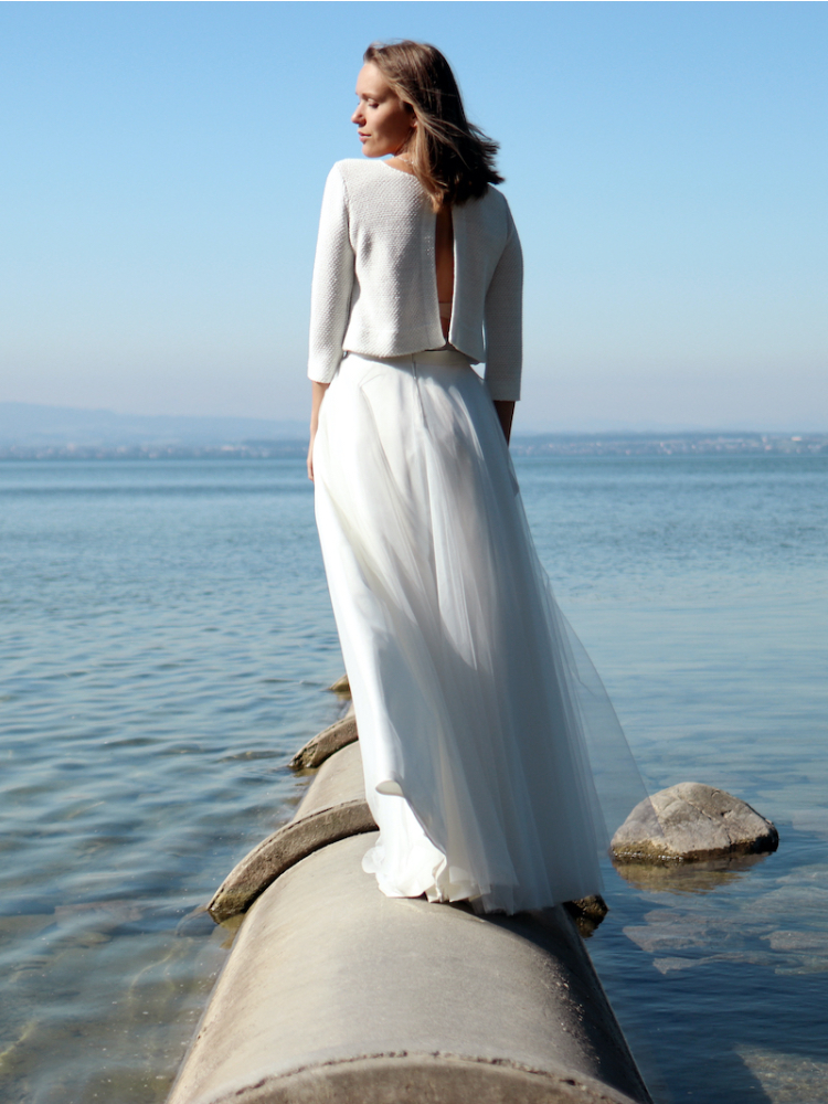 Forever & Eva P5310S Bruidsjasje Zilver Lurex main product photo