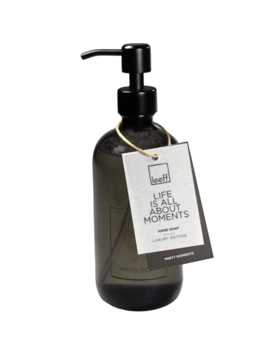 Leeff 18373 Handzeep Glazen Fles - Minty Moments Grijs main product photo