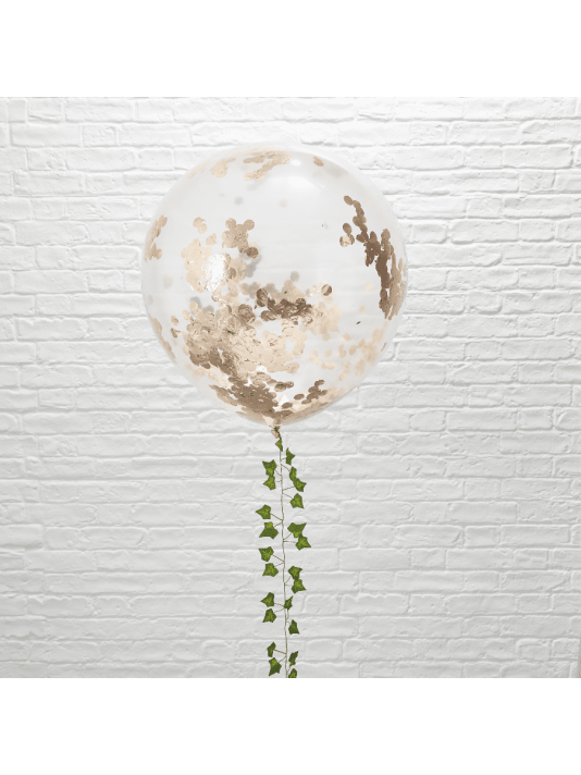 Ginger Ray BB-311 Beautiful Botanics 3 Confetti Ballonnen Rose Goud main product photo