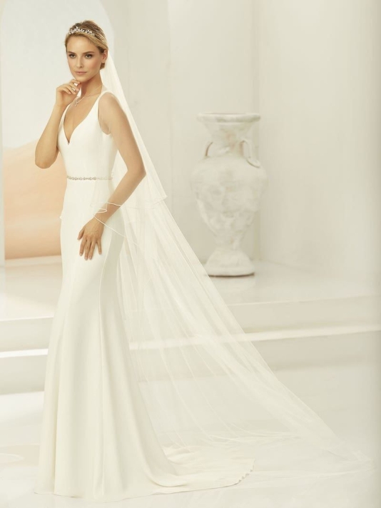 Bianco Evento S396 Sluier - 220/80 cm main product photo