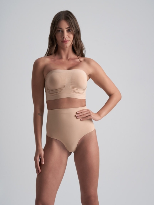 BYE BRA Soft Touch Mid Waist String Beige main product photo