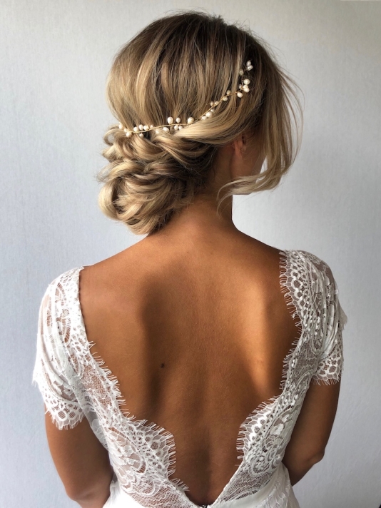 Sally Jane Bridal Dinja Bruidsaccessoire Haarstreng Goud main product photo