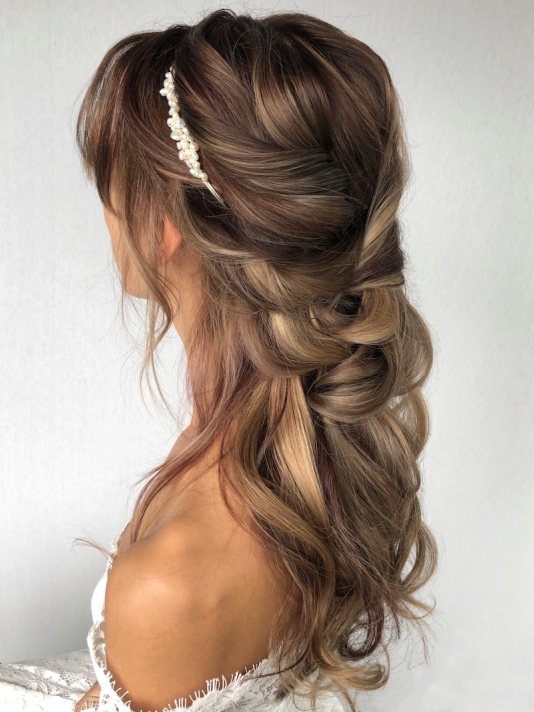 Sally Jane Bridal Sabrina Haarstreng Zilver main product photo