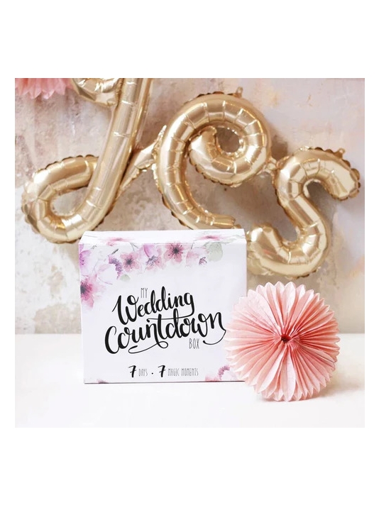 Trouw-countdownkalender (met sieraad in goud) main product photo