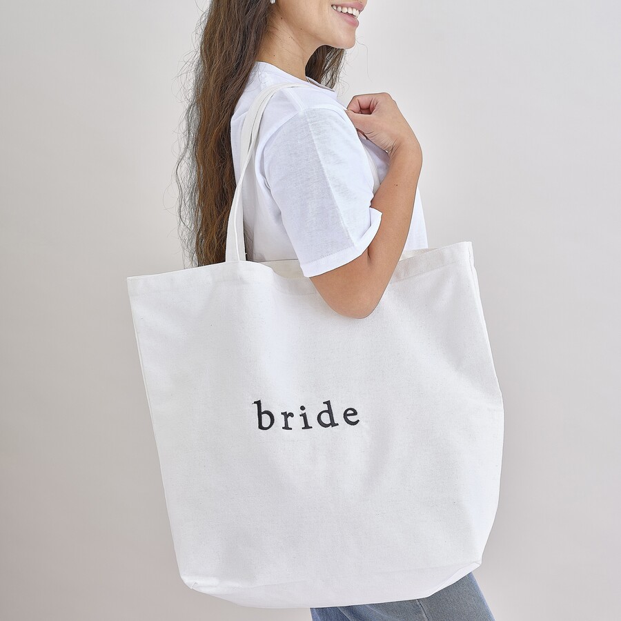 Ginger Ray HEN-119 Canvas Shopper Bride