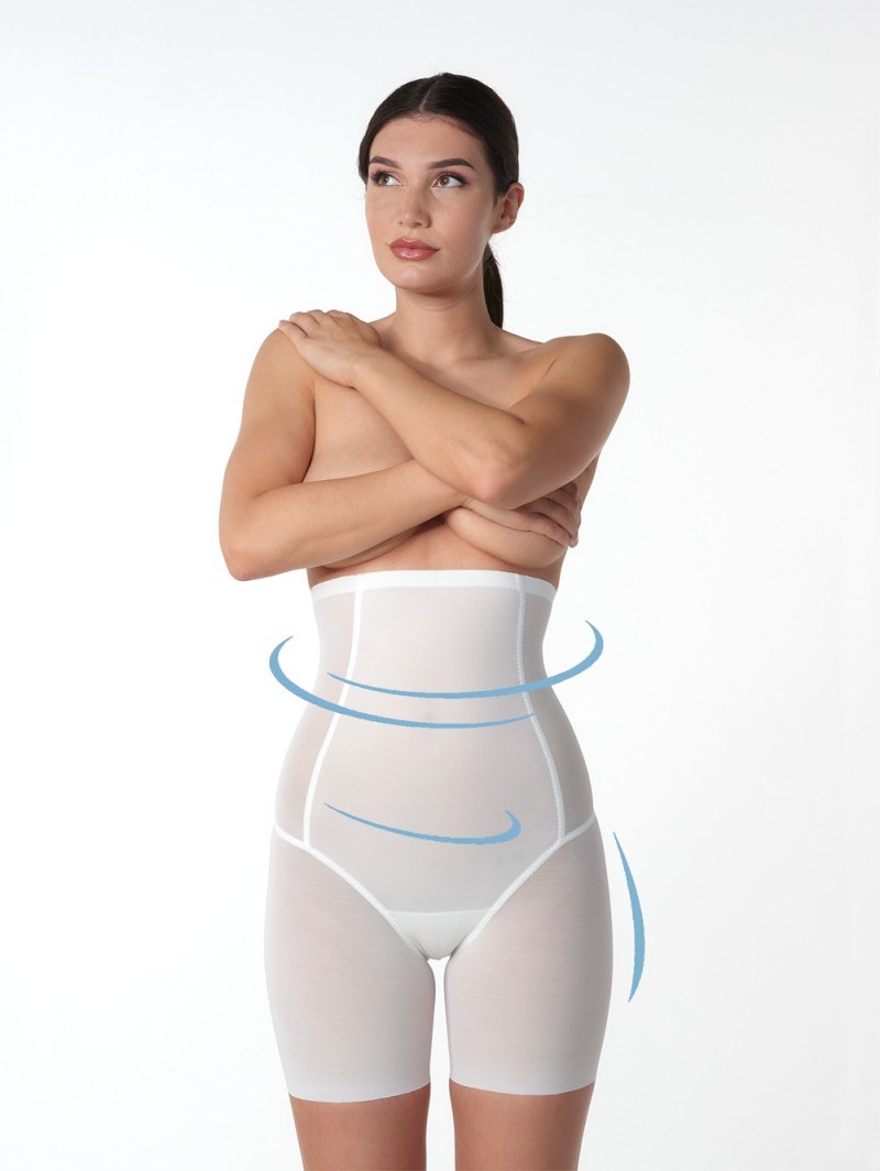 Poirier MP 50 High Waist Control Short Ivory | Maat L