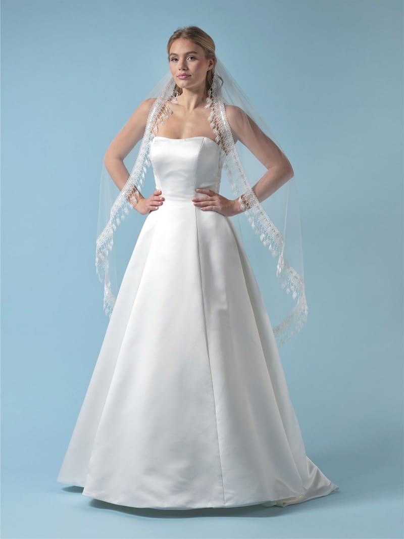 Poirier S440 120 SOFT Sluier Geborduurde Franje 120 cm