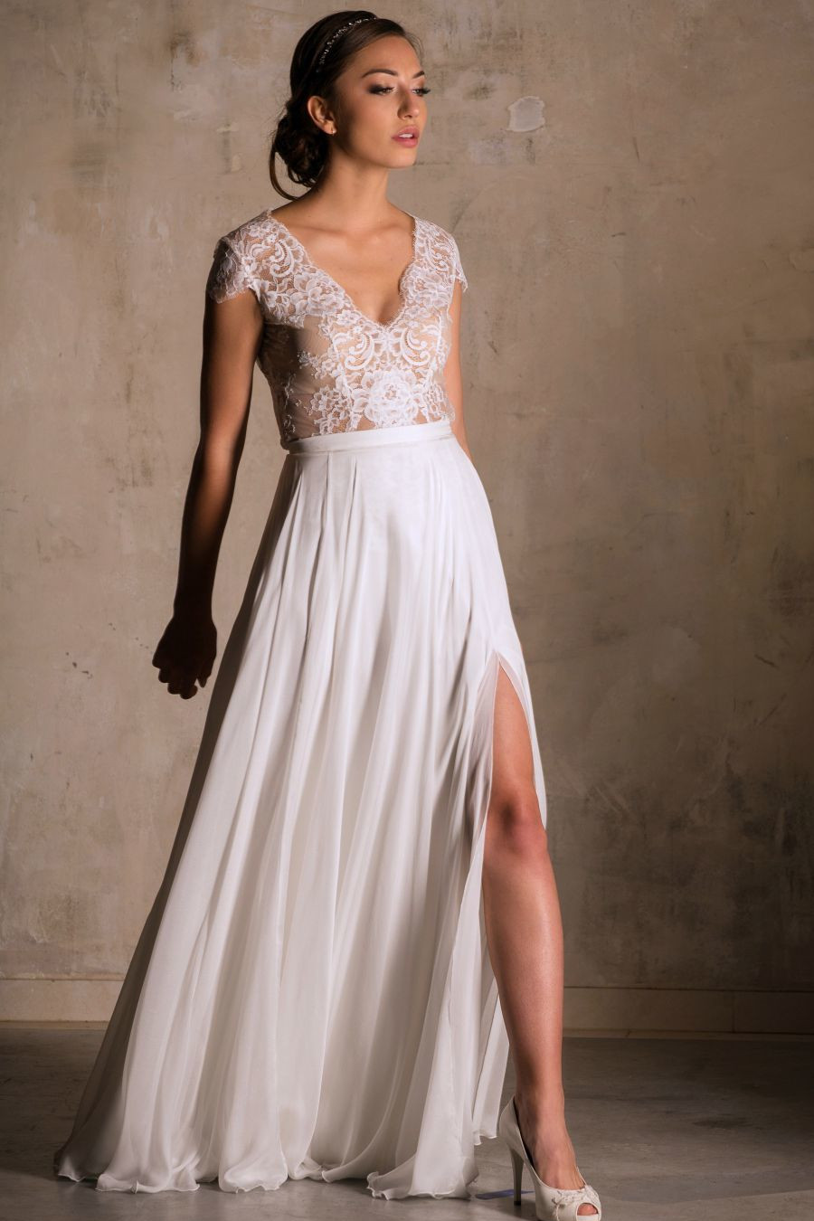 Novias Blair Zijde Rok Ivoor | Maat M